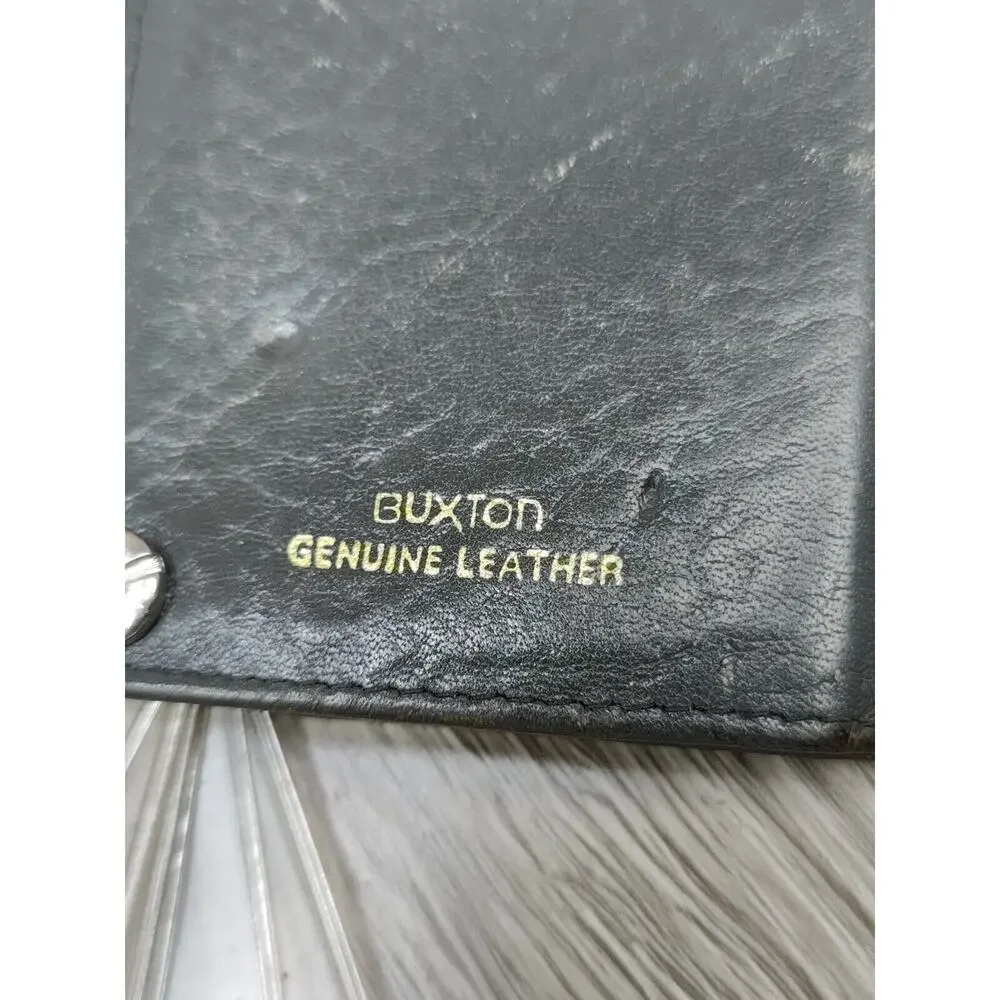 Buxton Card Wallet 10 Plastic Wallet‎ Inserts Holds 20 Card Brown Men's Minimal